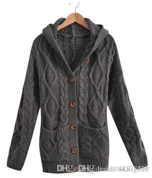 2018 fashion loose sweater women's long sleeve winter warm sweater knit cardigan pocket twist straight hooded knit women's cardiga, White;black
2018 fashion loose sweater women's long sleeve winter warm sweater knit cardigan pocket twist straight hooded knit women's cardiga, White;black