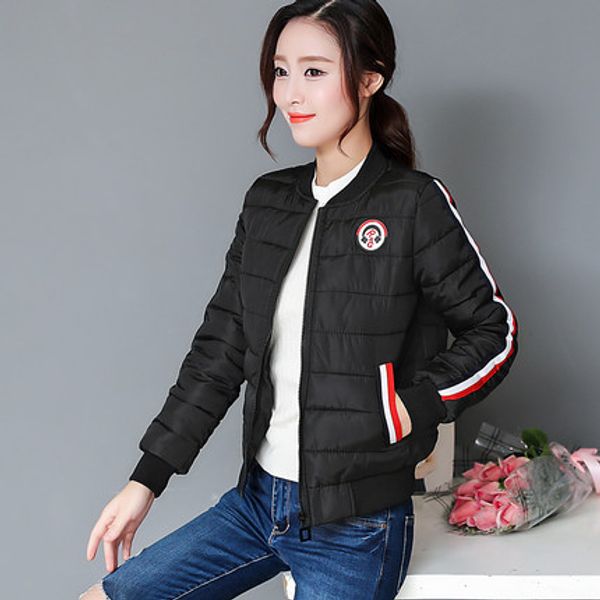 new 2019 winter women parkas baseball cotton-padded clothes small pure and fresh loose female students short coat zh1706, Black
new 2019 winter women parkas baseball cotton-padded clothes small pure and fresh loose female students short coat zh1706, Black