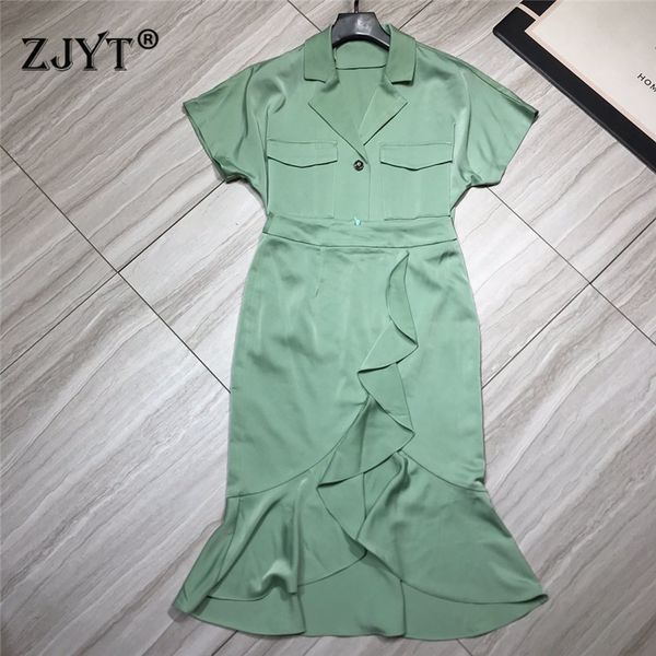 2 piece set women skirt and summer new 2020 designer elegant short sleeve blouse and trumpet skirt matching suit sets, White
2 piece set women skirt and summer new 2020 designer elegant short sleeve blouse and trumpet skirt matching suit sets, White