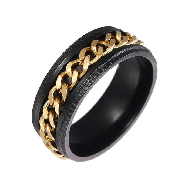 men stainless steel gold black silver blue chain rotatable ring finger movable spin chain band rings jewelry gifts high grade size 6-12
men stainless steel gold black silver blue chain rotatable ring finger movable spin chain band rings jewelry gifts high grade size 6-12