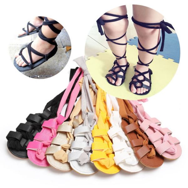 newborn infant baby girl leather bandage sandals summer pram soft flat shoes, Black;red
newborn infant baby girl leather bandage sandals summer pram soft flat shoes, Black;red