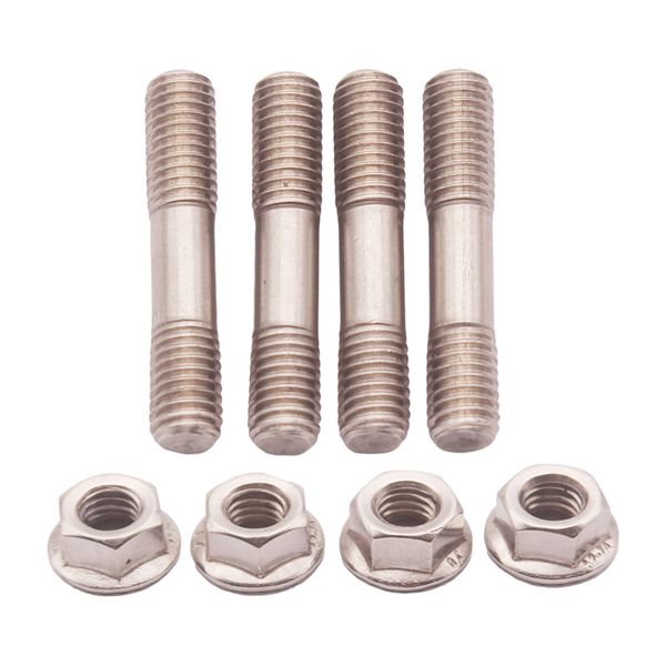 m8x1.25 42mm car threaded studs nuts & flange for t25 t28 turbo adapter