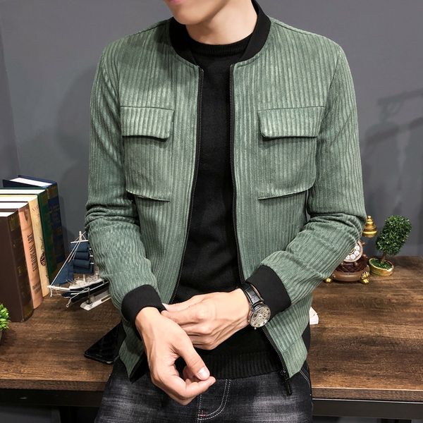 2019 new corduroy jacket male korean version of the trend of self-cultivation youth jacket men's baseball collar, Black;brown
2019 new corduroy jacket male korean version of the trend of self-cultivation youth jacket men's baseball collar, Black;brown
