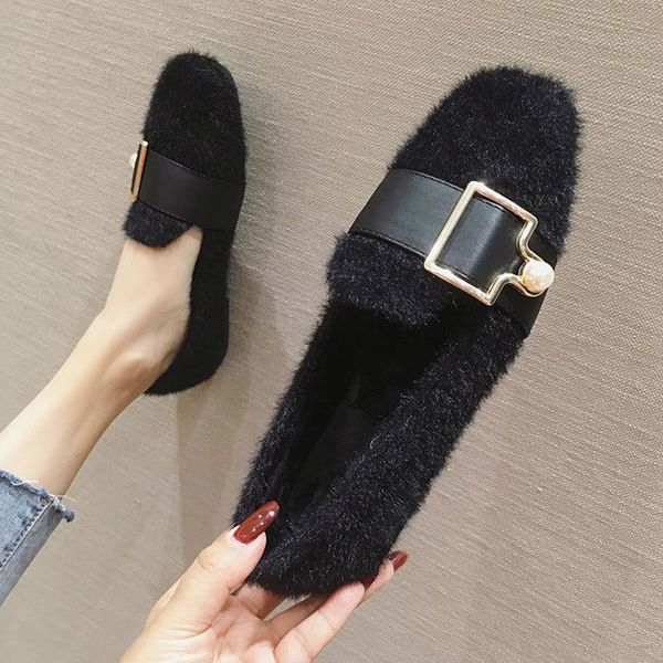 2019 women shoes loafers fur buckle strap autumn modis casual female sneakers round toe black flats dress fall cute new
2019 women shoes loafers fur buckle strap autumn modis casual female sneakers round toe black flats dress fall cute new