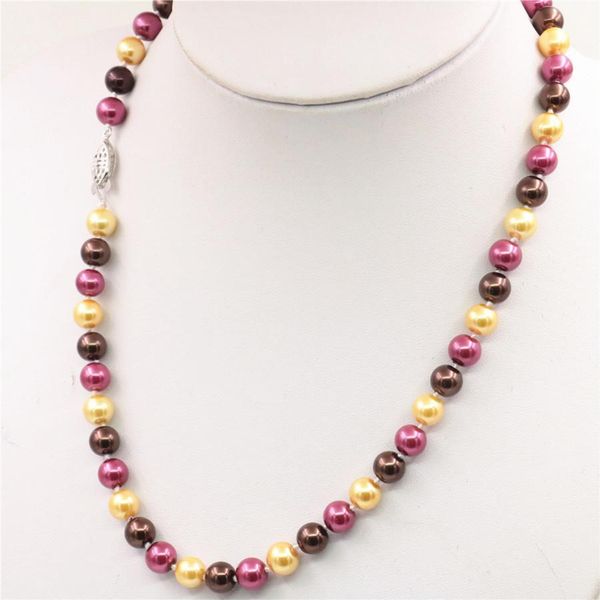 accessory 8mm multicolor shell simulated-pearl round ball beads necklace gifts women girl party jewelry making 18inch wholesale, Silver
accessory 8mm multicolor shell simulated-pearl round ball beads necklace gifts women girl party jewelry making 18inch wholesale, Silver