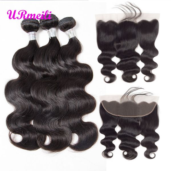 brazilian body wave bundles with lace frontal ear to ear closure remy human hair frontal with 3 bundles brazilian body wave virgin hair, Black;brown
brazilian body wave bundles with lace frontal ear to ear closure remy human hair frontal with 3 bundles brazilian body wave virgin hair, Black;brown