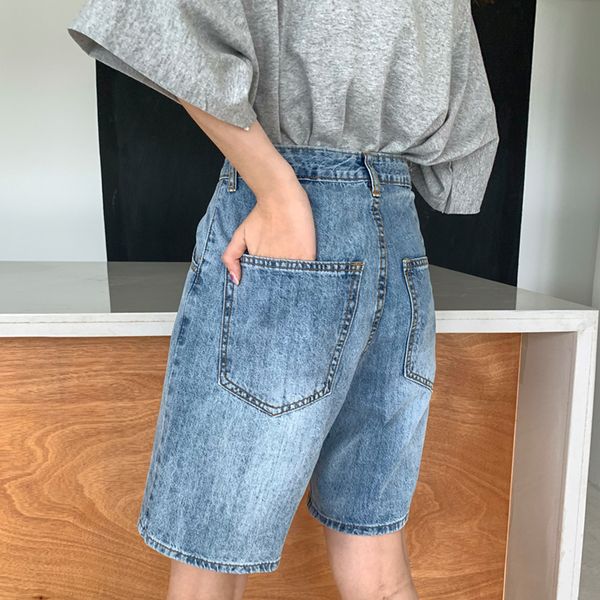 high waist loose short jeans women 2020 summer pockets casual streetwear basic korean style straight shorts female, Blue
high waist loose short jeans women 2020 summer pockets casual streetwear basic korean style straight shorts female, Blue