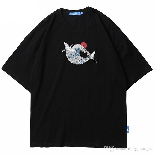 men t shirt 2020 streetwear embroidery japanese great wave tshirt harajuku hip hop t-shirt short sleeve summer cotton tees, White;black
men t shirt 2020 streetwear embroidery japanese great wave tshirt harajuku hip hop t-shirt short sleeve summer cotton tees, White;black