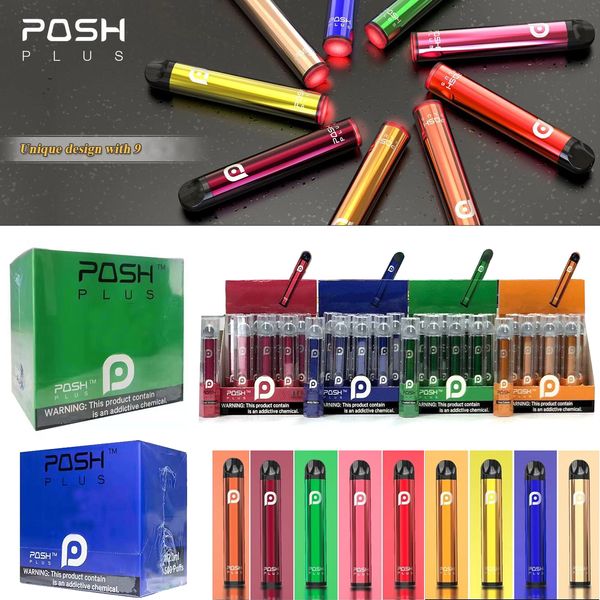 

Posh Plus Одноразовые устройства Vape Pen 280mAh 9 Стили батареи Пустой стручок с 2,0 мл Картридж Vgod Стиг MR тумана