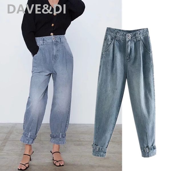 dave&di england high street vintage wash harem mom jeans woman single breasted high waist jeans jogger boyfriend for women, Blue
dave&di england high street vintage wash harem mom jeans woman single breasted high waist jeans jogger boyfriend for women, Blue