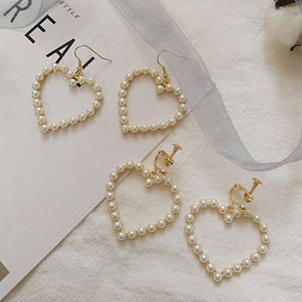 2019 sweet heart shape screw clip earrings imitation pearl for lady women earring, Silver
2019 sweet heart shape screw clip earrings imitation pearl for lady women earring, Silver