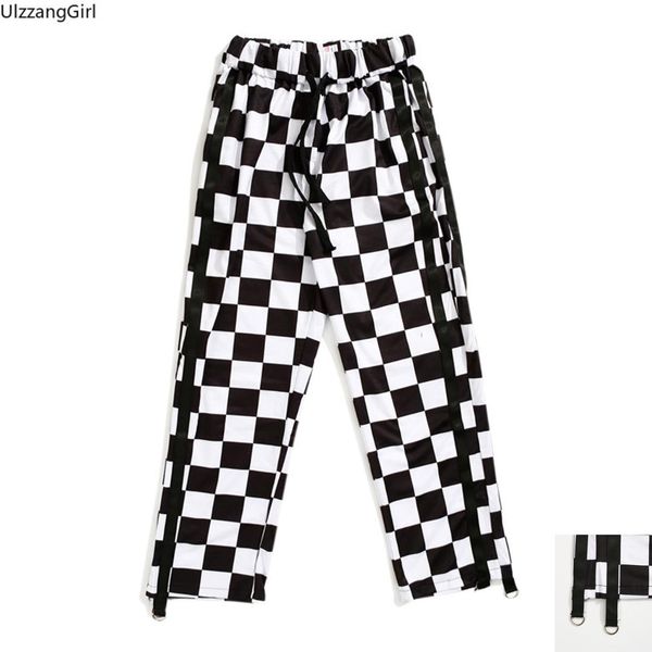 patchwork ribbon ring side stripe loose straight checkerboard plaid cotton sweatpant harajuku streetwear korean pant tracksuit, Black;white
patchwork ribbon ring side stripe loose straight checkerboard plaid cotton sweatpant harajuku streetwear korean pant tracksuit, Black;white
