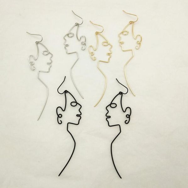 exaggerate long line face contour earrings personality funny face stud the gift for women and girls, Golden
exaggerate long line face contour earrings personality funny face stud the gift for women and girls, Golden