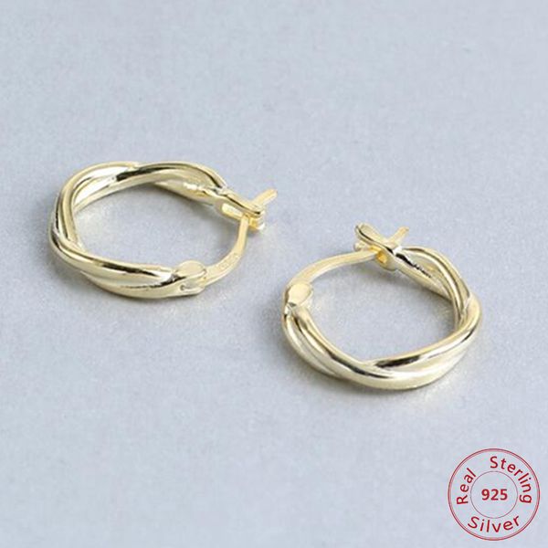 1.5cm diameter matte gold open twisted hoop earrings for women geometric circle hoops minimalist 925 silver small earrings, Golden
1.5cm diameter matte gold open twisted hoop earrings for women geometric circle hoops minimalist 925 silver small earrings, Golden