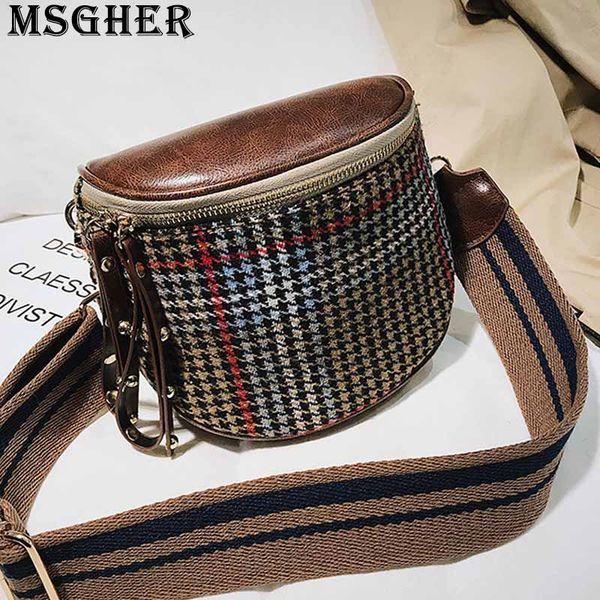 msgher panelled plaid saddle women shoulder bucket bag canvas striped new style fashion autumn sticky zipper girl bag wb3326
msgher panelled plaid saddle women shoulder bucket bag canvas striped new style fashion autumn sticky zipper girl bag wb3326