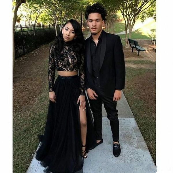 african black long sleeve prom dresses 2020 formal evening party pageant gowns new two pieces dress high neck plus size custom made
african black long sleeve prom dresses 2020 formal evening party pageant gowns new two pieces dress high neck plus size custom made