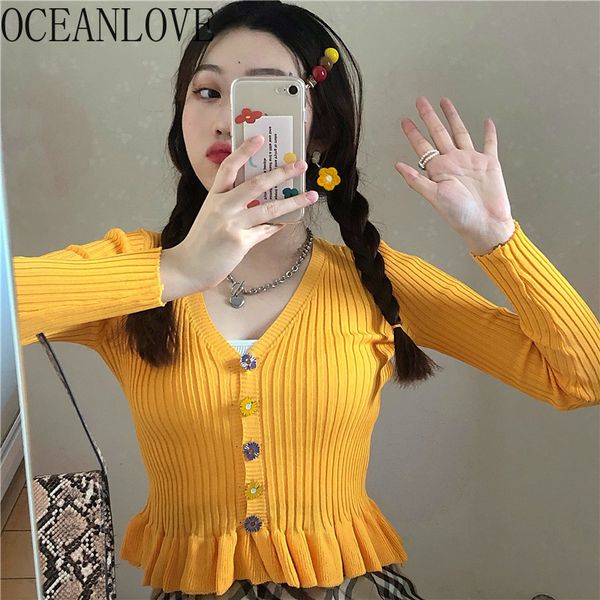 oceanlove short cardigans solid ruffles fashion thin 2020 sweaters women v neck korean vintage chaqueta mujer sweet 16654, White
oceanlove short cardigans solid ruffles fashion thin 2020 sweaters women v neck korean vintage chaqueta mujer sweet 16654, White