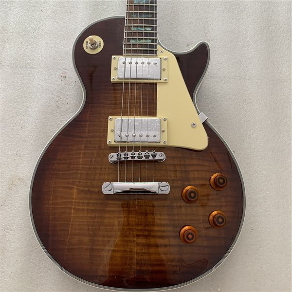 ustom shop lp electric guitar, solid mahogany body with bacon color flamed maple chrome hardware
ustom shop lp electric guitar, solid mahogany body with bacon color flamed maple chrome hardware