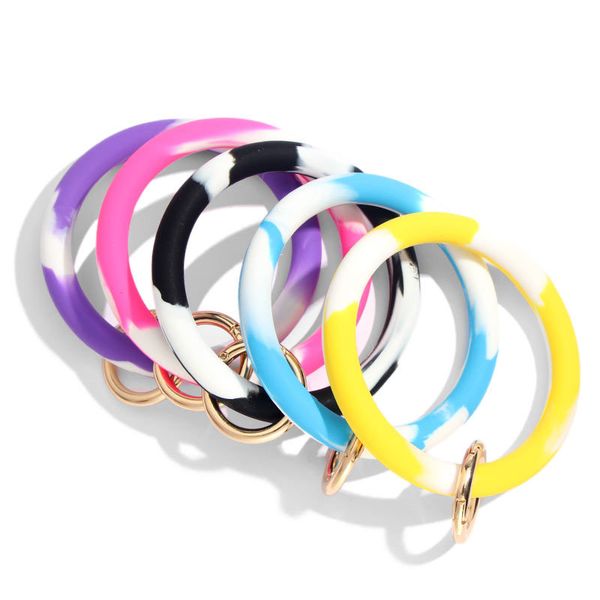 round bracelet keychain silicone jewelry bangle camouflage woman circle wristlet sports key ring holder for women girls halloween party gift, Slivery;golden
round bracelet keychain silicone jewelry bangle camouflage woman circle wristlet sports key ring holder for women girls halloween party gift, Slivery;golden