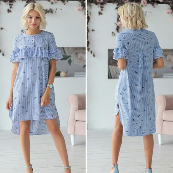 Women Casual Print Ruffles Straight Party Dress Ladies Butterfly Sleeve Sweet Women Dress New Fashion Office Lady Mini Dress
Women Casual Print Ruffles Straight Party Dress Ladies Butterfly Sleeve Sweet Women Dress New Fashion Office Lady Mini Dress