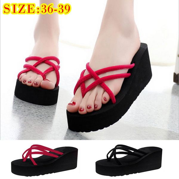 women slippers platfrom summer slippers casual shoes wedges slides women beach shoes flip flops high heel, Black
women slippers platfrom summer slippers casual shoes wedges slides women beach shoes flip flops high heel, Black