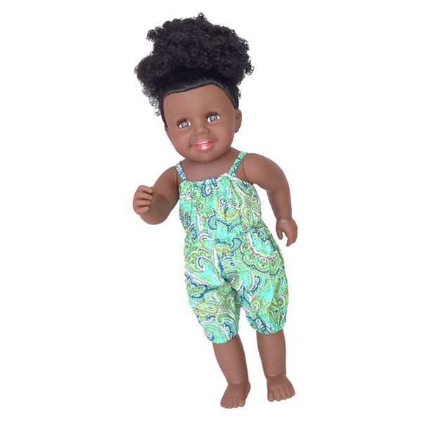 45cm real life baby girl doll vinyl african black newborn infant in jumpsuit
45cm real life baby girl doll vinyl african black newborn infant in jumpsuit