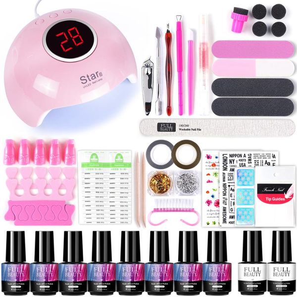 30w uv led lamp set with nail gel polish varnish soak off manicure kit cuticle pusher files decorations nail art tools tr1574
30w uv led lamp set with nail gel polish varnish soak off manicure kit cuticle pusher files decorations nail art tools tr1574