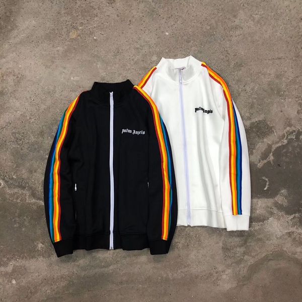 2020ss spring and autumn new palm 20ss angels men's casual retro side rainbow striped casual jacket high quality, Black;brown 
2020ss spring and autumn new palm 20ss angels men's casual retro side rainbow striped casual jacket high quality, Black;brown