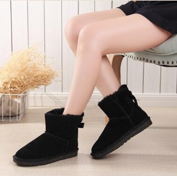 women snow boots australia style waterproof cow suede leather winter lady outdoor boots brand ivg size us3-14, Black
women snow boots australia style waterproof cow suede leather winter lady outdoor boots brand ivg size us3-14, Black