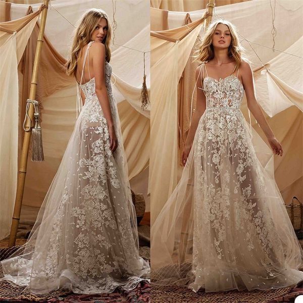 2020 spaghetti strap a line overskirts wedding dresses appliqued lace wedding gown backless beach custom made ruched vestidos de novia, White
2020 spaghetti strap a line overskirts wedding dresses appliqued lace wedding gown backless beach custom made ruched vestidos de novia, White