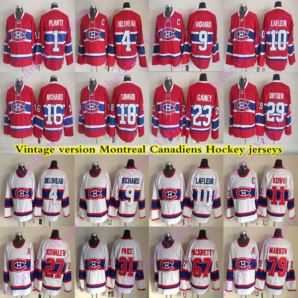 montreal canadiens vintage jerseys 4 beliveau 9 richard 10 lafleur 29 dryden 31 price 79 markov 1 plamte 11 koivu ccm hockey jersey, Black;red
montreal canadiens vintage jerseys 4 beliveau 9 richard 10 lafleur 29 dryden 31 price 79 markov 1 plamte 11 koivu ccm hockey jersey, Black;red