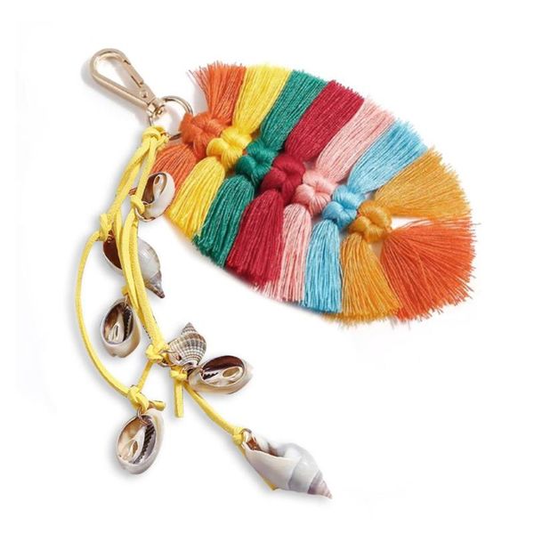bohemia style keychain innovative handmade cotton woven tassel pendant leaves wooden beads conch shell bag ornaments, Black
bohemia style keychain innovative handmade cotton woven tassel pendant leaves wooden beads conch shell bag ornaments, Black