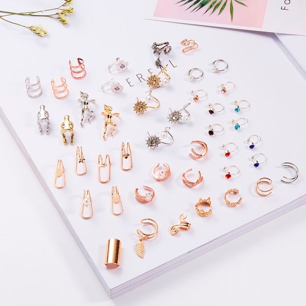 rinhoo colorful zinc alloy hollow 'u'/heart/star geometric shape clip earrings for women's accessories gift fashion jewelry, Silver
rinhoo colorful zinc alloy hollow 'u'/heart/star geometric shape clip earrings for women's accessories gift fashion jewelry, Silver
