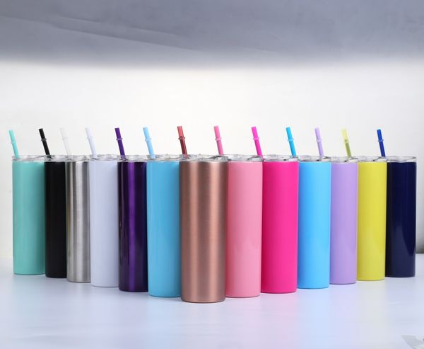 20oz skinny tumbler stainless steel drink straight cup with lid solid color straw double vacuum insulation water bottle flask
20oz skinny tumbler stainless steel drink straight cup with lid solid color straw double vacuum insulation water bottle flask