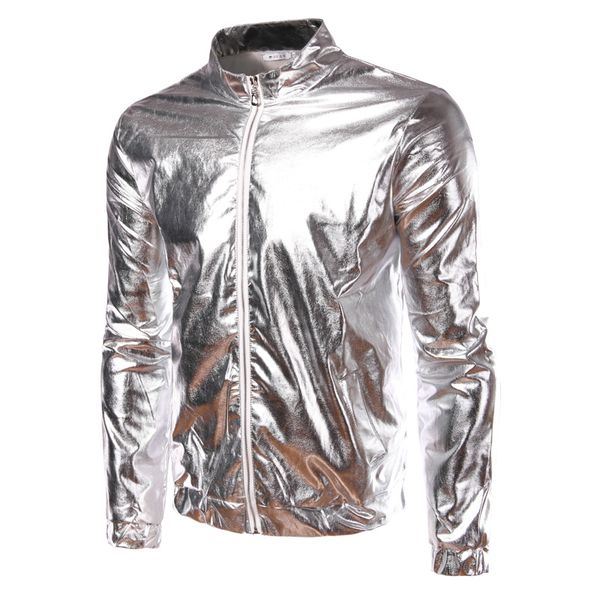 new trend metallic sliver jacket men 2016 night club fashion mens slim zipper bomer jacket brand stand collar jackets for fall, Black;brown
new trend metallic sliver jacket men 2016 night club fashion mens slim zipper bomer jacket brand stand collar jackets for fall, Black;brown