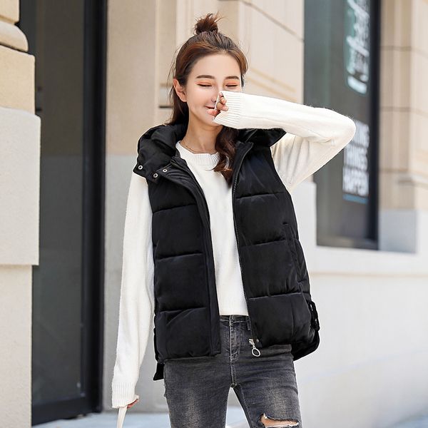 2019 selling autumn winter vest women female thickening vest down cotton slim girl hooded velvet warm waistcoat thick, Black;white
2019 selling autumn winter vest women female thickening vest down cotton slim girl hooded velvet warm waistcoat thick, Black;white