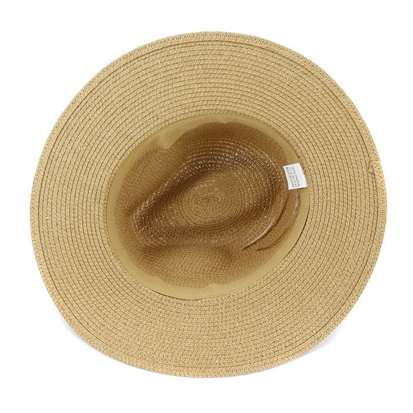 2019 classic women men summer toquilla straw sun hat for elegant lady wide brim homburg fedora sunbonnet beach sun hat, Blue;gray