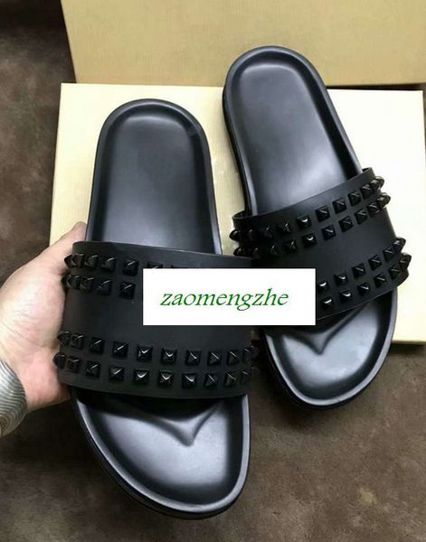 high-quality donna studded designer willow nails soft bottom rubber slippers men nail shoes flat slippers, Black
high-quality donna studded designer willow nails soft bottom rubber slippers men nail shoes flat slippers, Black