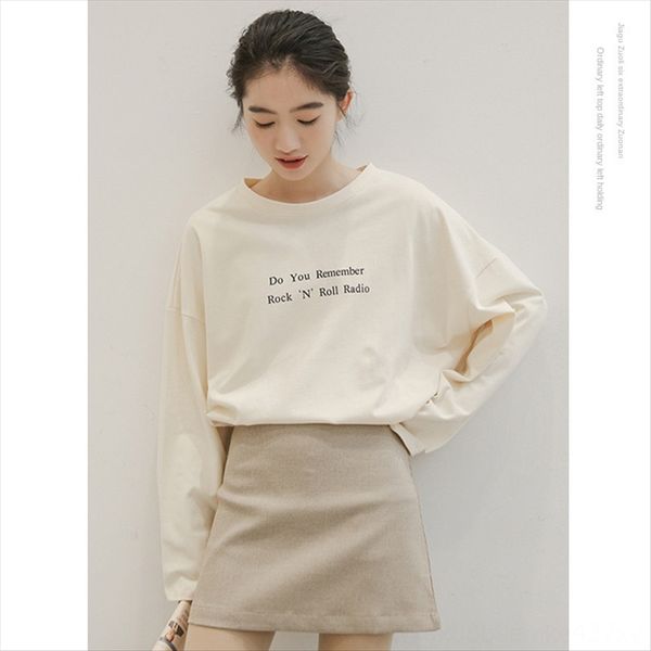 white long-sleeved t-shirt women's inner cotton loose all-match autumn base ins super coat, underpants fashion
white long-sleeved t-shirt women's inner cotton loose all-match autumn base ins super coat, underpants fashion