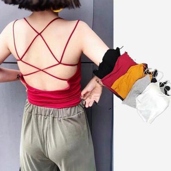 2019 ladies summer cotton bandage vest backless tank silm short camisole shaper for women dhl, White
2019 ladies summer cotton bandage vest backless tank silm short camisole shaper for women dhl, White