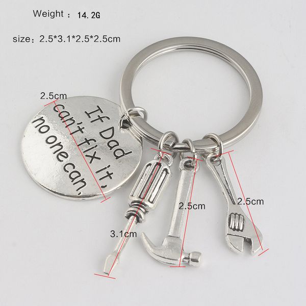 gift for dad ''if dad can't fix it no one can'' small tools keyring alloy keychains accessories, Silver
gift for dad ''if dad can't fix it no one can'' small tools keyring alloy keychains accessories, Silver