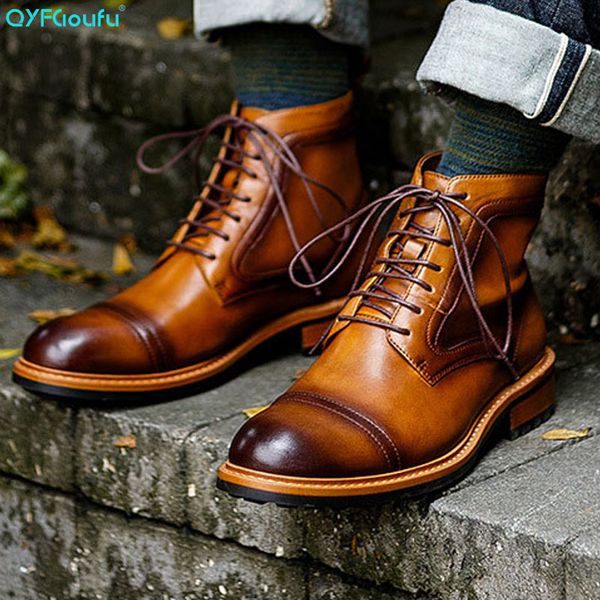 qyfcioufu new men ankle boots man martins shoe men's lace up boots fashion vintage for man shoes, Black
qyfcioufu new men ankle boots man martins shoe men's lace up boots fashion vintage for man shoes, Black
