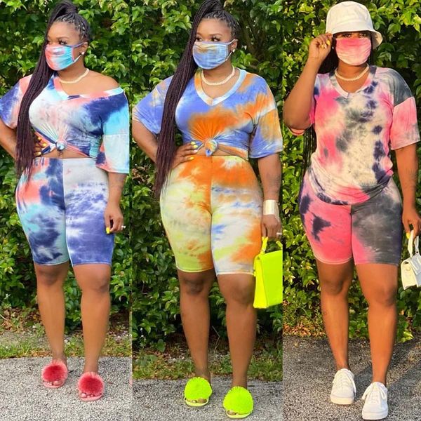 women summer clothes with face mask xl-5xl plus size tracksuits tie-dye print t shirt biker shorts 3 piece outfits sets sportswear clothing, Gray
women summer clothes with face mask xl-5xl plus size tracksuits tie-dye print t shirt biker shorts 3 piece outfits sets sportswear clothing, Gray
