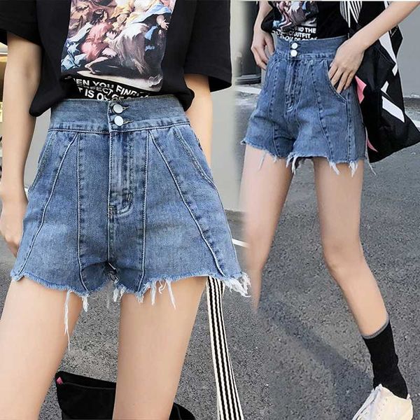 women's jeans female stitching korean denim shorts wild high waist pants slim women summer, Blue
women's jeans female stitching korean denim shorts wild high waist pants slim women summer, Blue