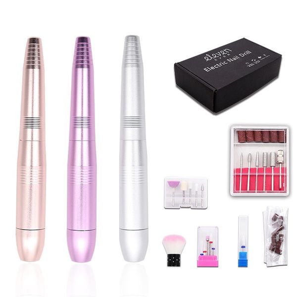 nail art equipment electric drill machine kit buffer file grinding polisher portable handle pen shape tools pedicure, Silver
nail art equipment electric drill machine kit buffer file grinding polisher portable handle pen shape tools pedicure, Silver