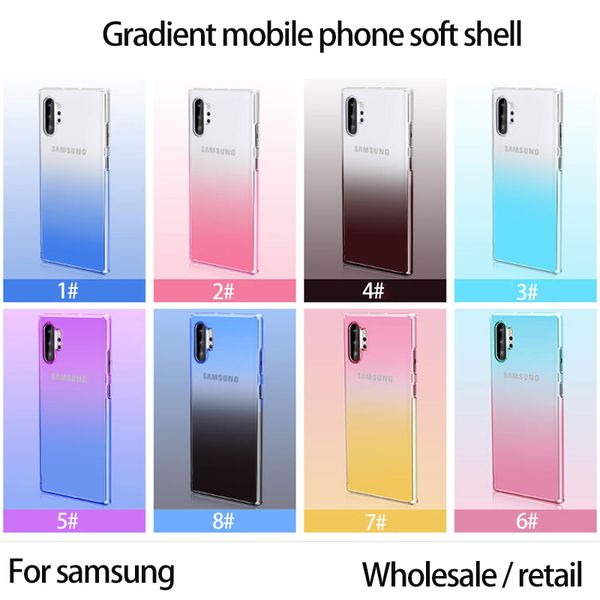 for samsung phone case gradient mobile phone case tpu soft shell anti-fall protection cover support retail/wholesale
for samsung phone case gradient mobile phone case tpu soft shell anti-fall protection cover support retail/wholesale