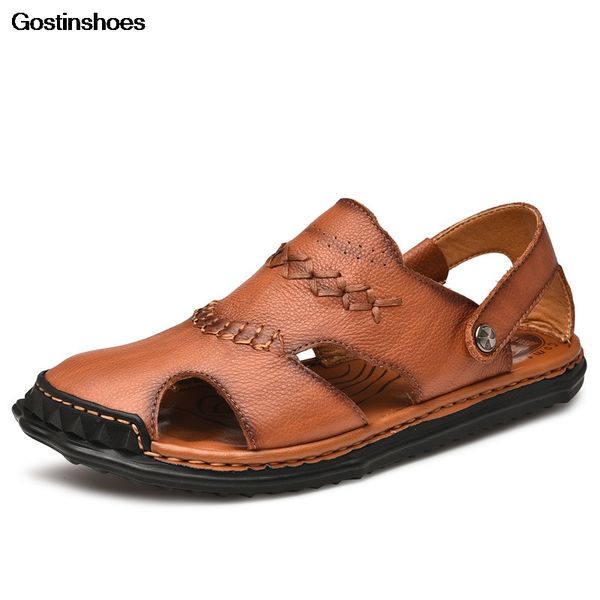 sandals sandales homme sandalia masculina full grain leather fashion beach shoes men closed toe sandalias, Black
sandals sandales homme sandalia masculina full grain leather fashion beach shoes men closed toe sandalias, Black