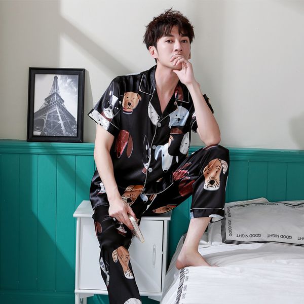 print short sleeve silk pajamas spring women summer pajama sets silk pijama sleepwear pyjamas plus size 3xl nightwear set, Black;brown
print short sleeve silk pajamas spring women summer pajama sets silk pijama sleepwear pyjamas plus size 3xl nightwear set, Black;brown