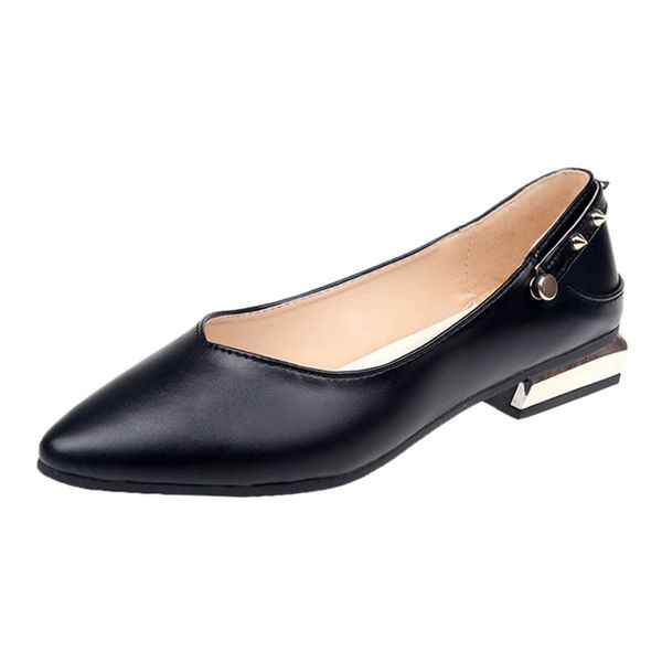 muqgew women ladies slip on pointed toe rivet casual leather footwear plus size low heels footwear loafers slippers single shoes, Black
muqgew women ladies slip on pointed toe rivet casual leather footwear plus size low heels footwear loafers slippers single shoes, Black