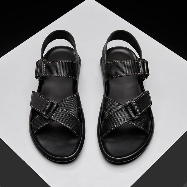 men leather sandals genuine roman italian for 39 casual summer gladiator mens walking sandalhas 45 size beach shoes high quality, Black
men leather sandals genuine roman italian for 39 casual summer gladiator mens walking sandalhas 45 size beach shoes high quality, Black